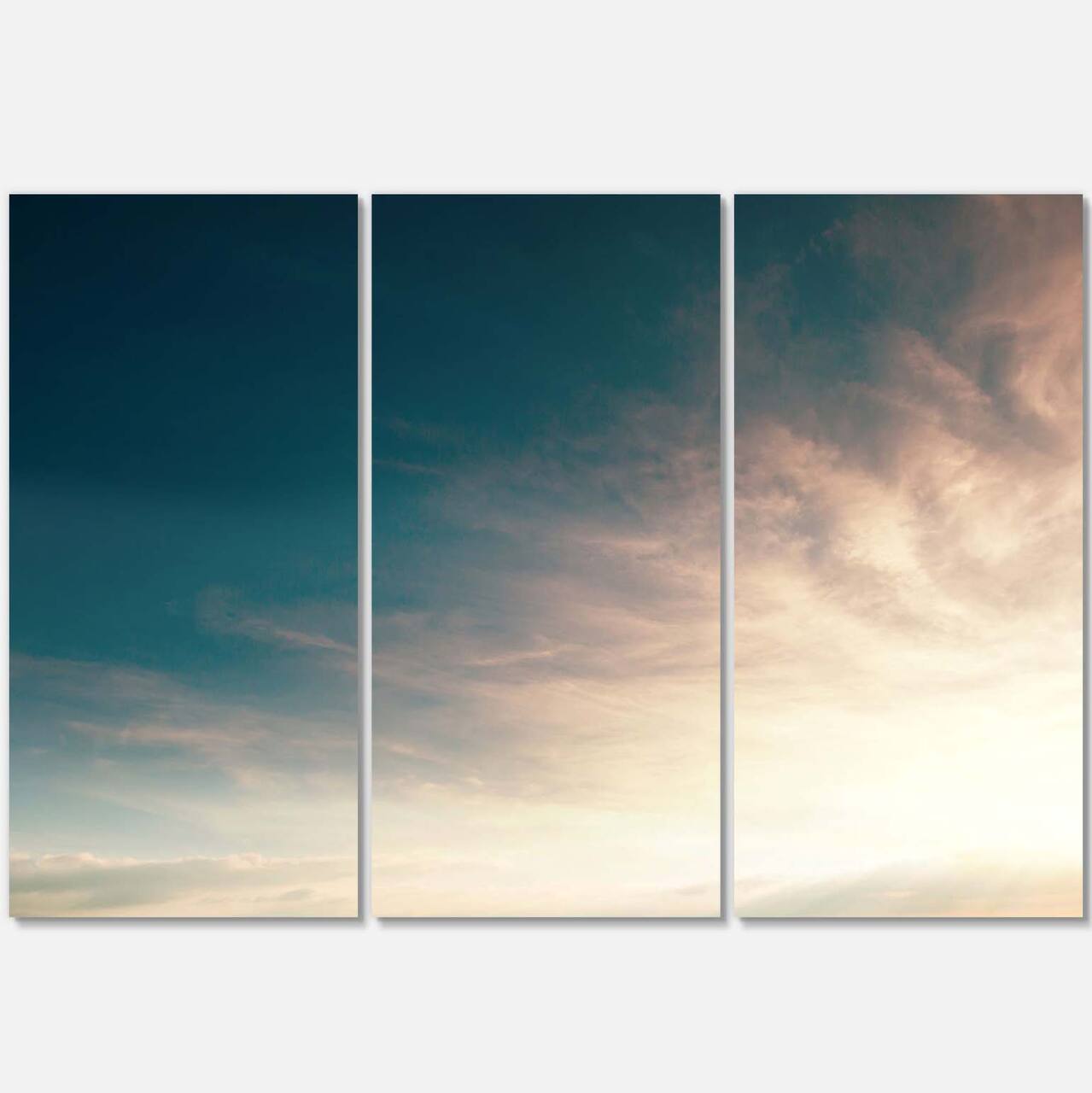 Designart - Pathway over Mountains At Sunset - Oversized Landscape Canvas Art